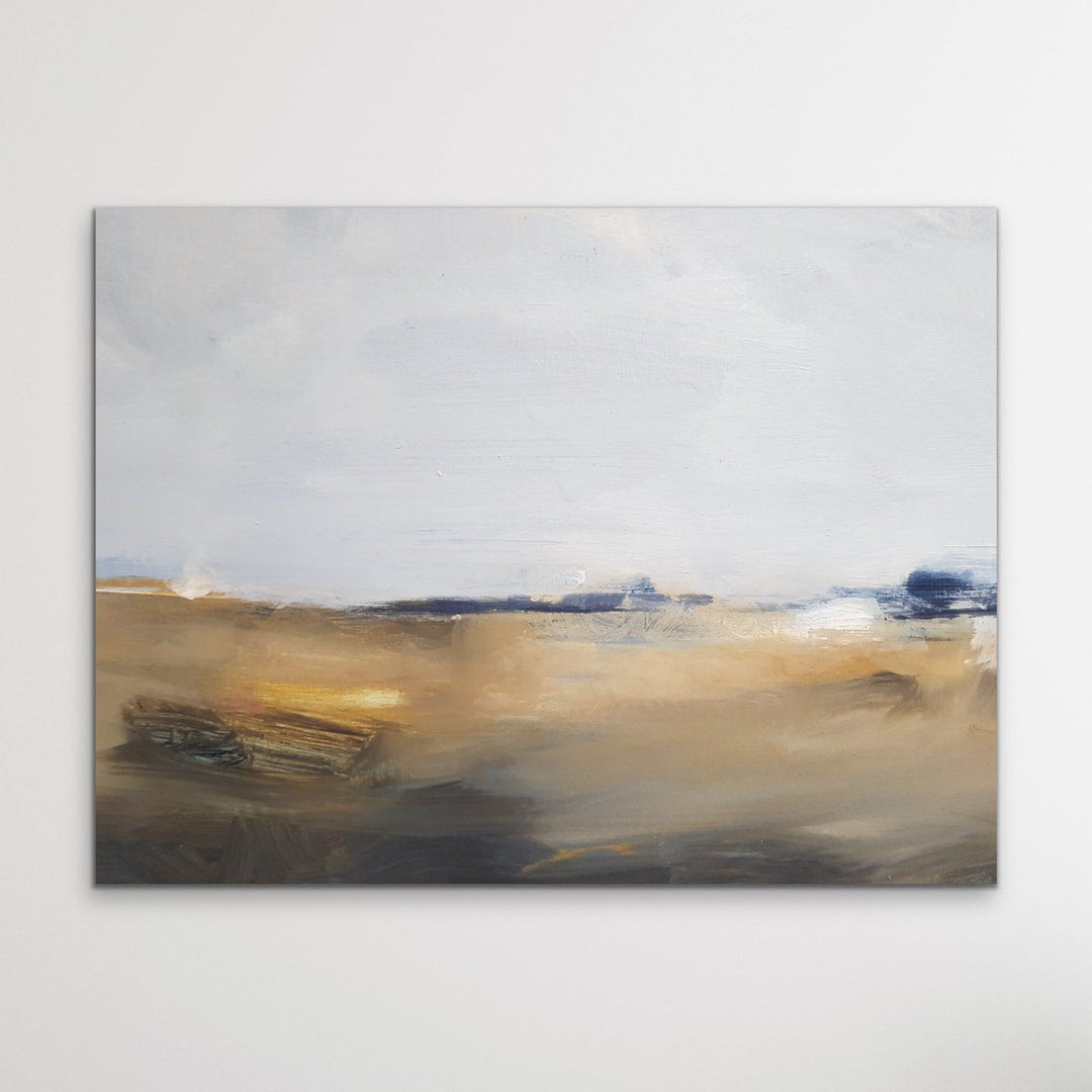 The Distance Between - Abstract Black Gold Canvas or Art Print - I Heart Wall Art