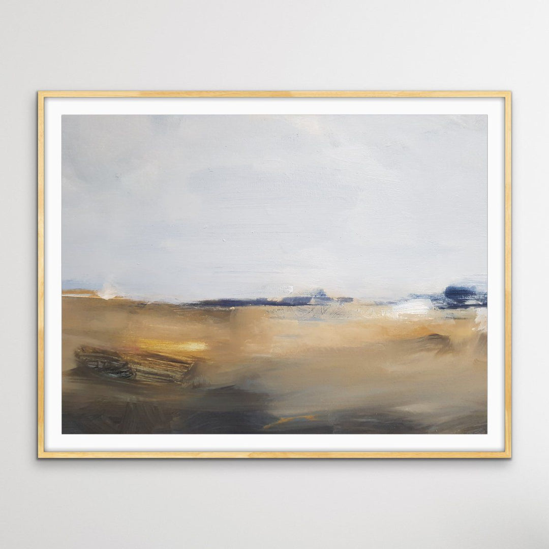 The Distance Between - Abstract Black Gold Canvas or Art Print - I Heart Wall Art
