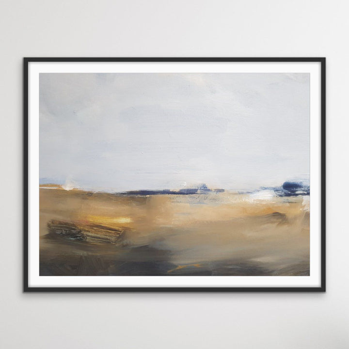 The Distance Between - Abstract Black Gold Canvas or Art Print - I Heart Wall Art