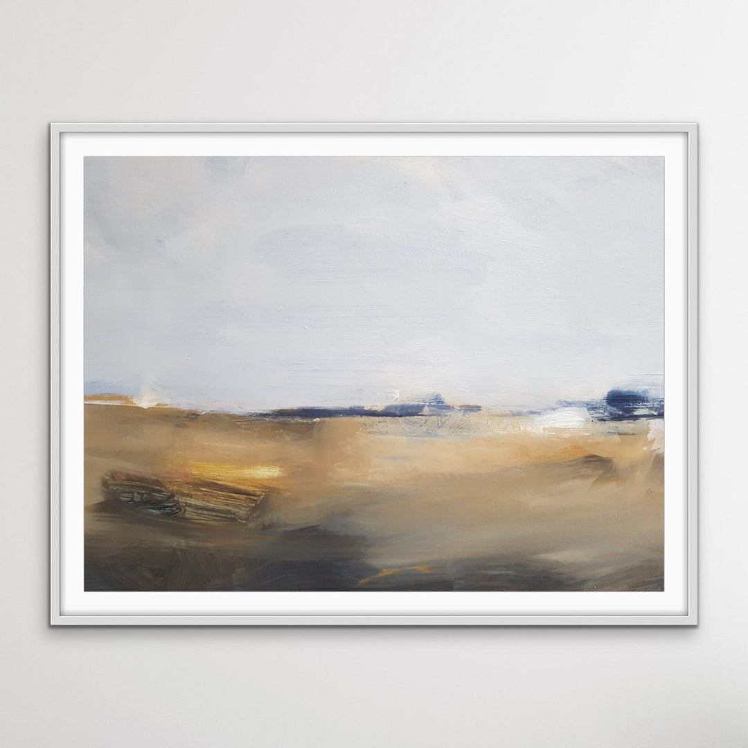 The Distance Between - Abstract Black Gold Canvas or Art Print - I Heart Wall Art