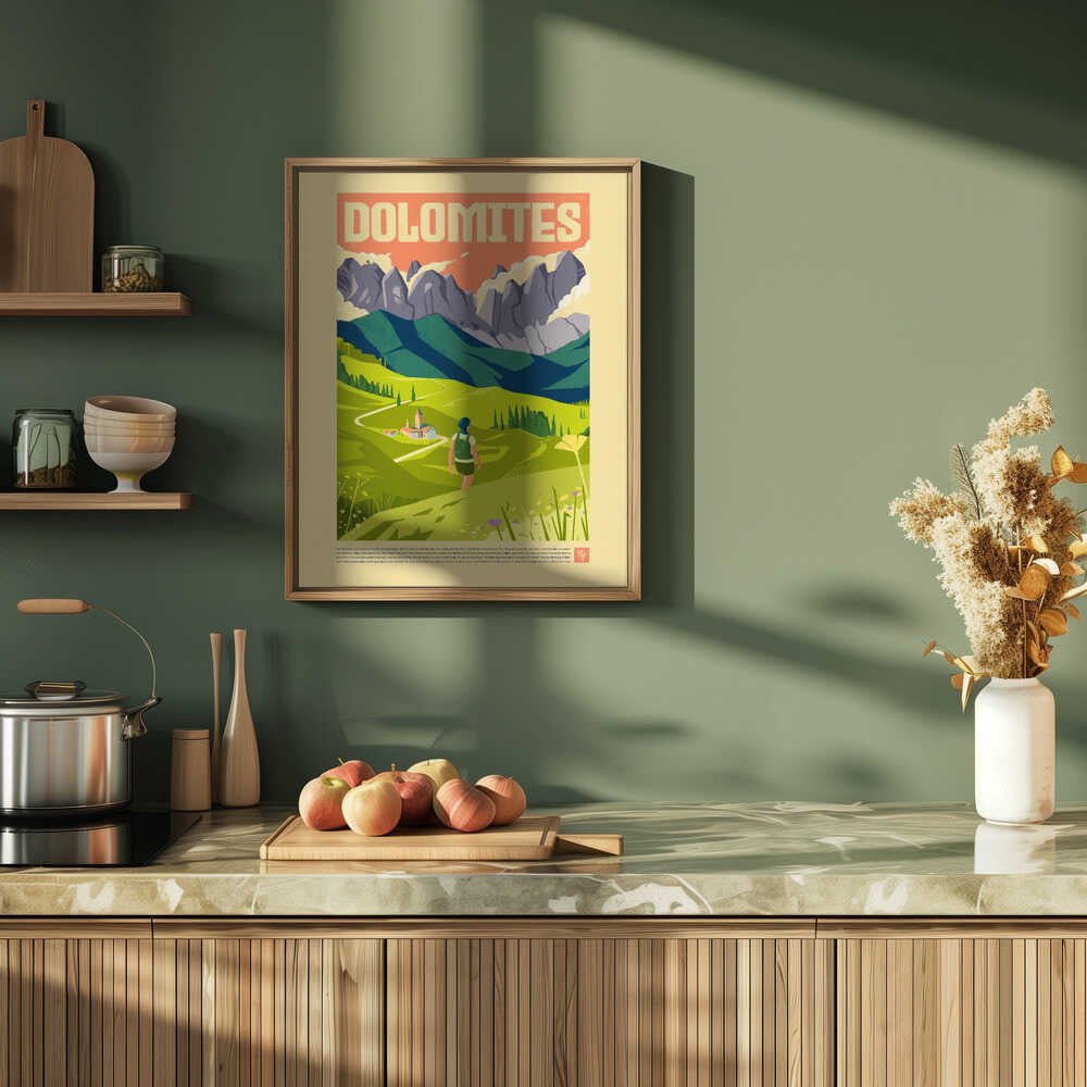 The Dolomites - Stretched Canvas, Poster or Fine Art Print - I Heart Wall Art - Poster Print, Canvas Print or Framed Art Print