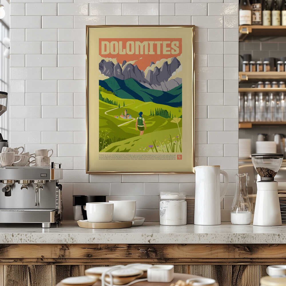 The Dolomites - Stretched Canvas, Poster or Fine Art Print - I Heart Wall Art - Poster Print, Canvas Print or Framed Art Print
