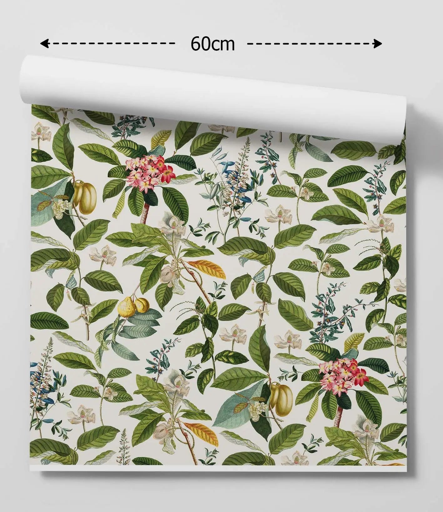 The English Garden in White Wallpaper HALF SIZE - Floral Wallpaper In Traditional Style - Removable Peel and Stick I Heart Wall Art Australia