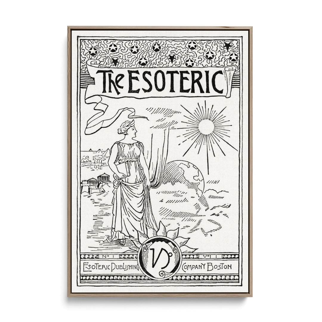 The Esoteric-  Black and White Print from Solar Biology by Hiram Erastus Butler I Heart Wall Art Australia