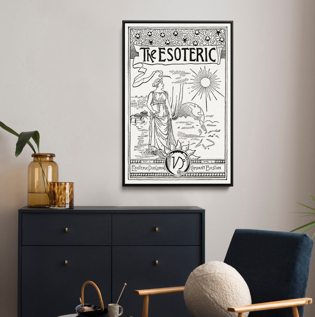 The Esoteric-  Black and White Print from Solar Biology by Hiram Erastus Butler I Heart Wall Art Australia