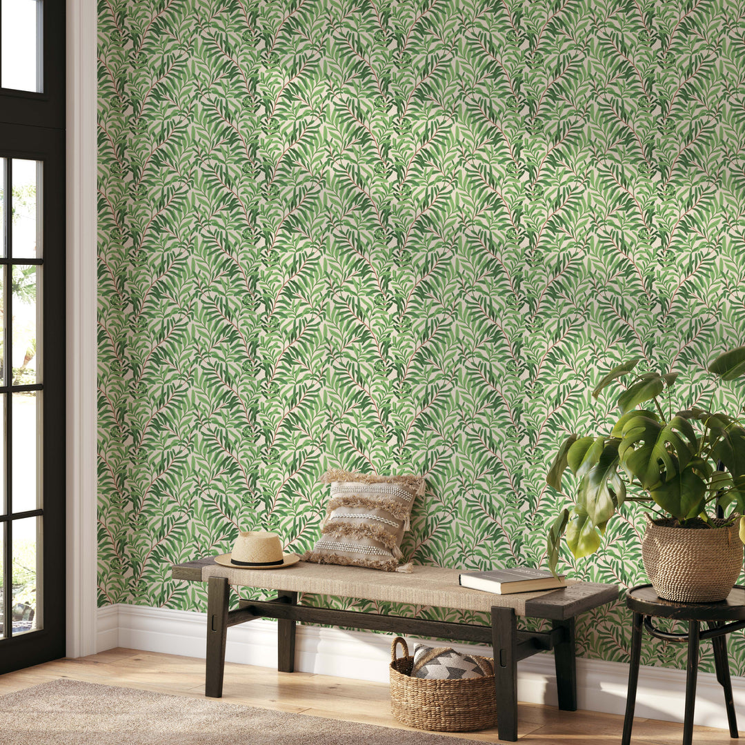 The Fernery - Leafy Green Peel &amp; Stick Removable Wallpaper I Heart Wall Art Australia
