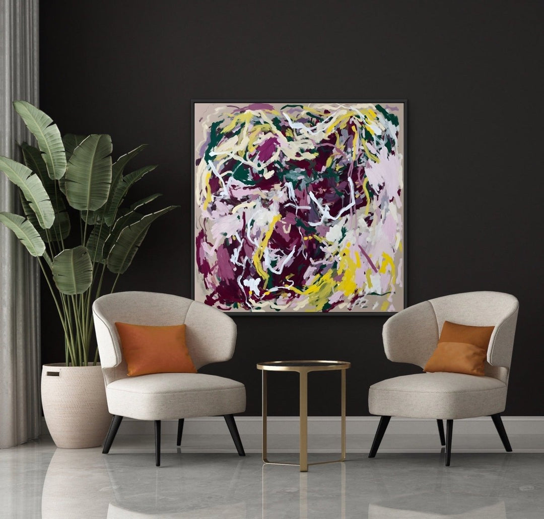 The Fire In Your Belly - Colourful Abstract Floral Art Print - I Heart Wall Art - Poster Print, Canvas Print or Framed Art Print