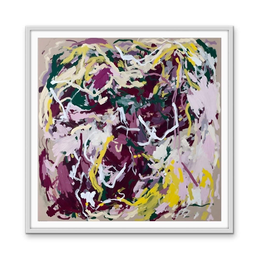 The Fire In Your Belly - Colourful Abstract Floral Art Print - I Heart Wall Art - Poster Print, Canvas Print or Framed Art Print