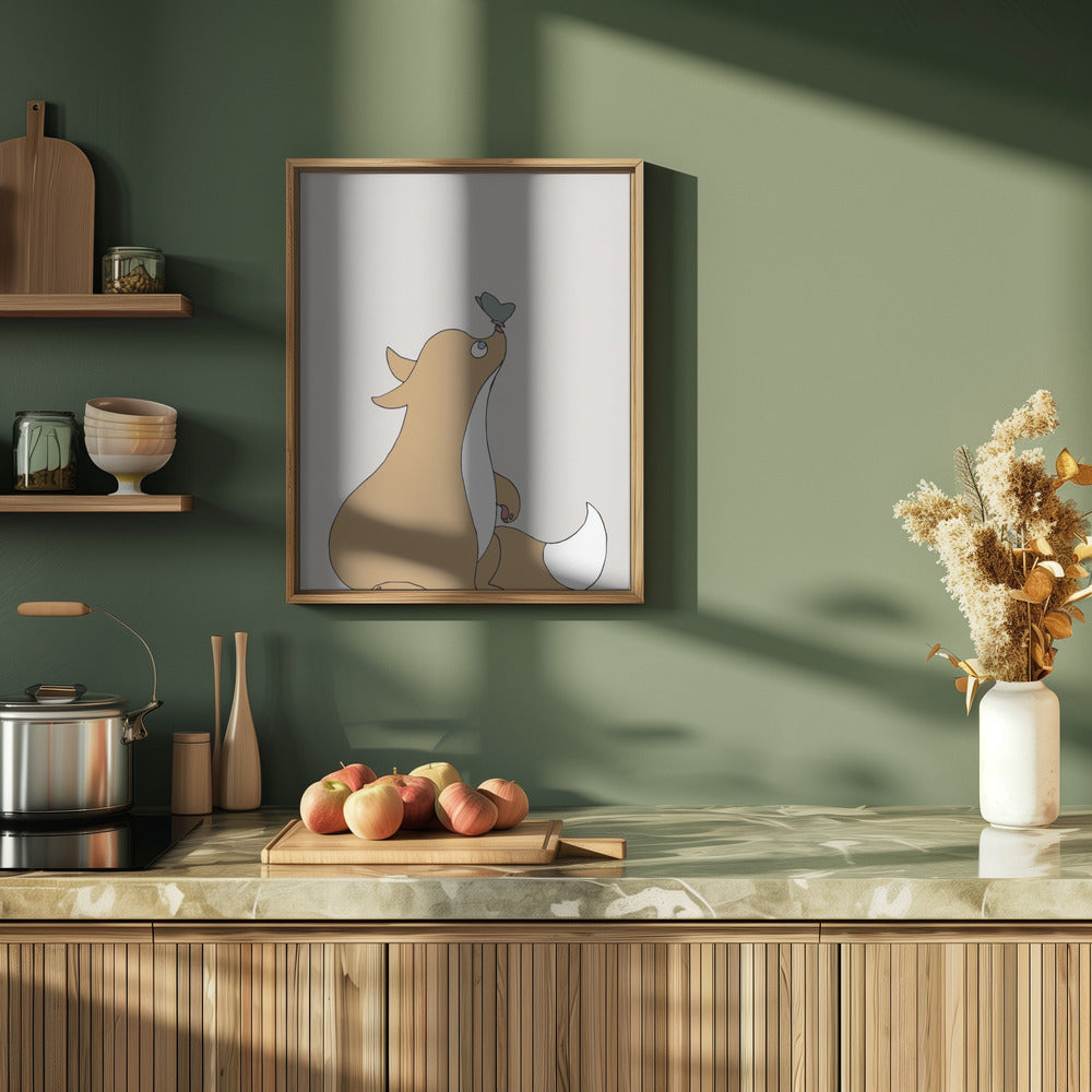 The Fox - Stretched Canvas, Poster or Fine Art Print I Heart Wall Art