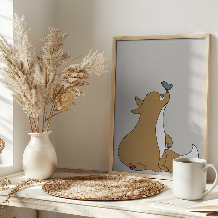 The Fox - Stretched Canvas, Poster or Fine Art Print I Heart Wall Art