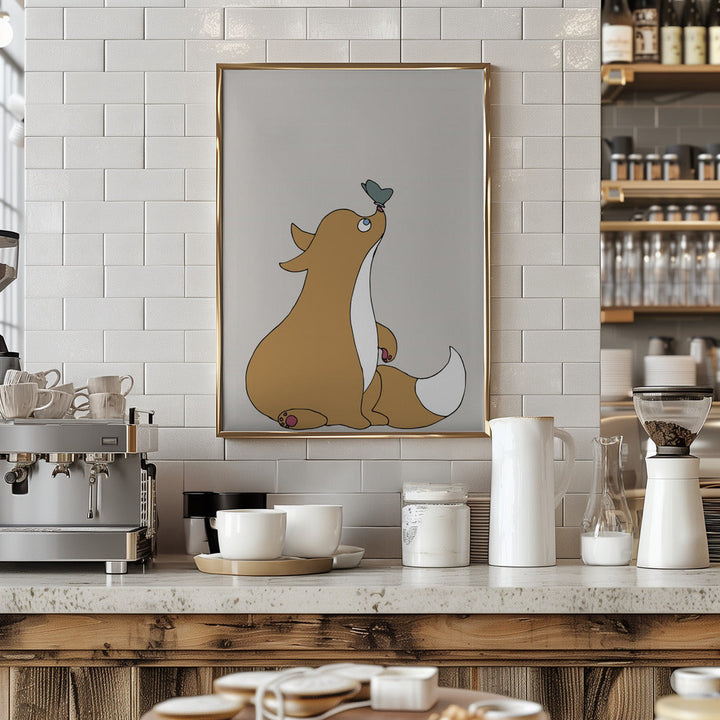 The Fox - Stretched Canvas, Poster or Fine Art Print I Heart Wall Art