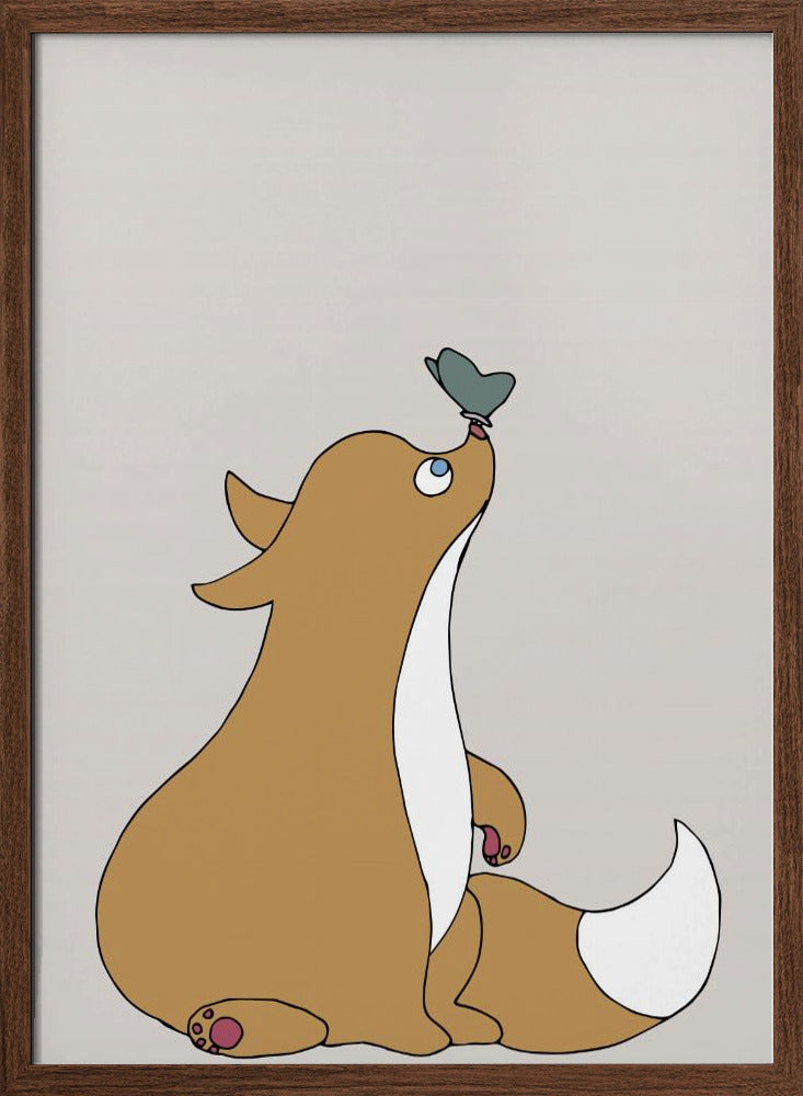 The Fox - Stretched Canvas, Poster or Fine Art Print I Heart Wall Art