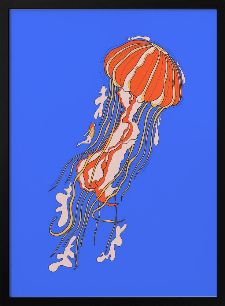 The Giant Jellyfish - Stretched Canvas, Poster or Fine Art Print I Heart Wall Art