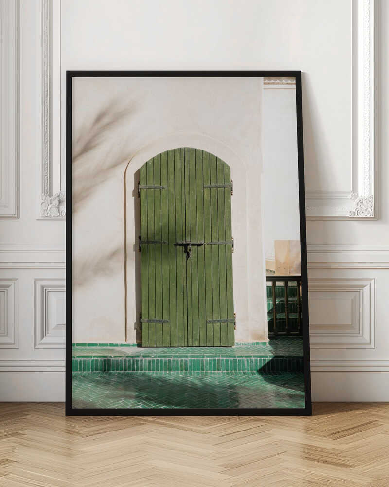 The Green Wooden Door - Stretched Canvas, Poster or Fine Art Print - I Heart Wall Art - Poster Print, Canvas Print or Framed Art Print