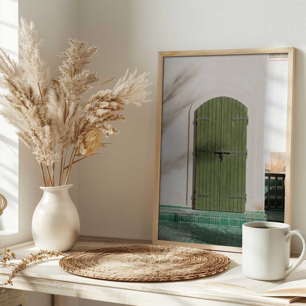 The Green Wooden Door - Stretched Canvas, Poster or Fine Art Print - I Heart Wall Art - Poster Print, Canvas Print or Framed Art Print