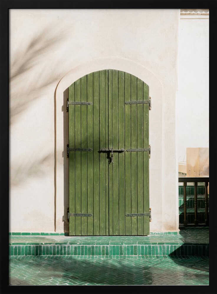 The Green Wooden Door - Stretched Canvas, Poster or Fine Art Print - I Heart Wall Art - Poster Print, Canvas Print or Framed Art Print