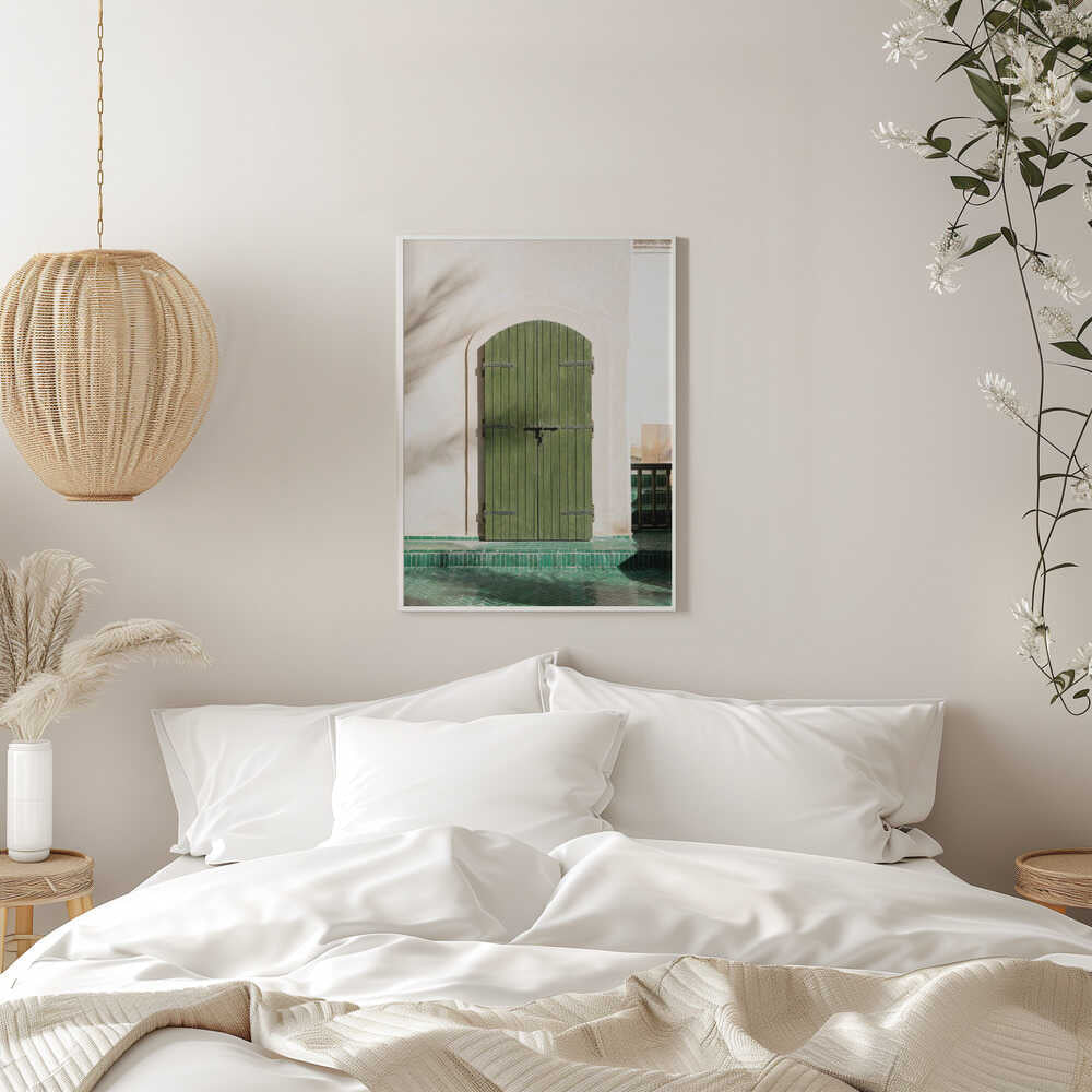 The Green Wooden Door - Stretched Canvas, Poster or Fine Art Print - I Heart Wall Art - Poster Print, Canvas Print or Framed Art Print