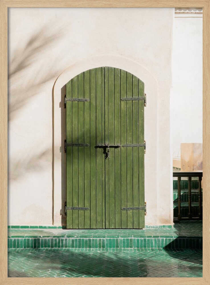 The Green Wooden Door - Stretched Canvas, Poster or Fine Art Print - I Heart Wall Art - Poster Print, Canvas Print or Framed Art Print