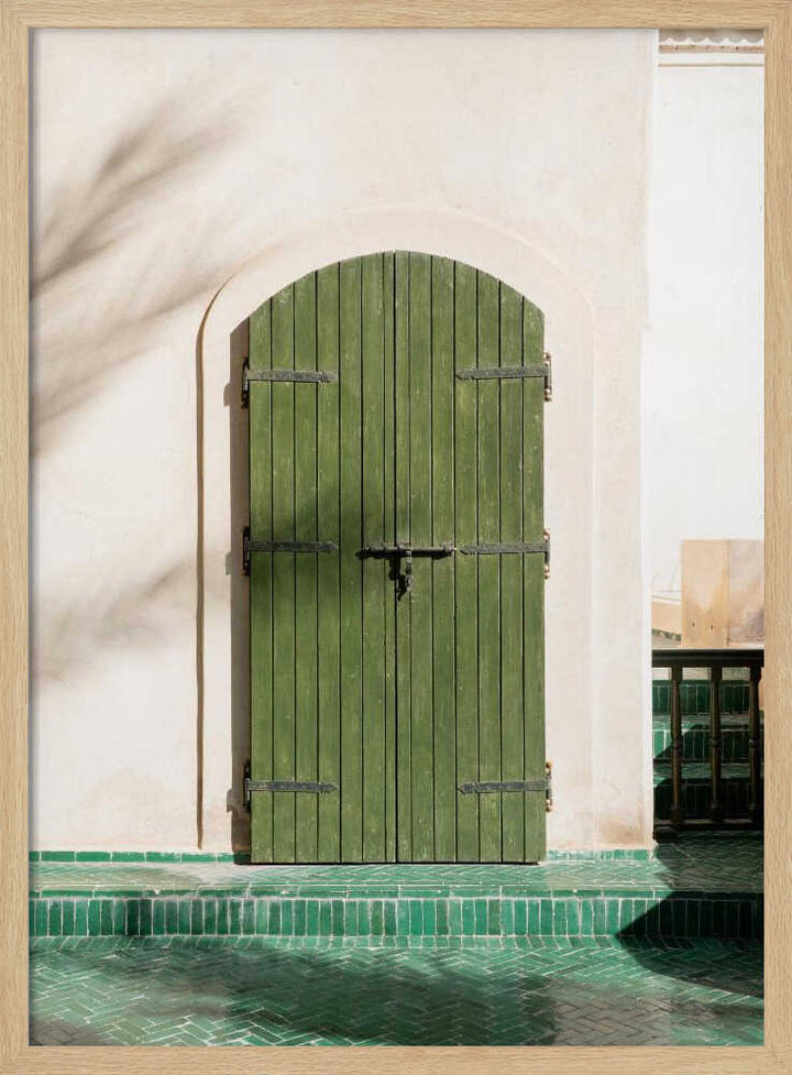 The Green Wooden Door - Stretched Canvas, Poster or Fine Art Print - I Heart Wall Art - Poster Print, Canvas Print or Framed Art Print