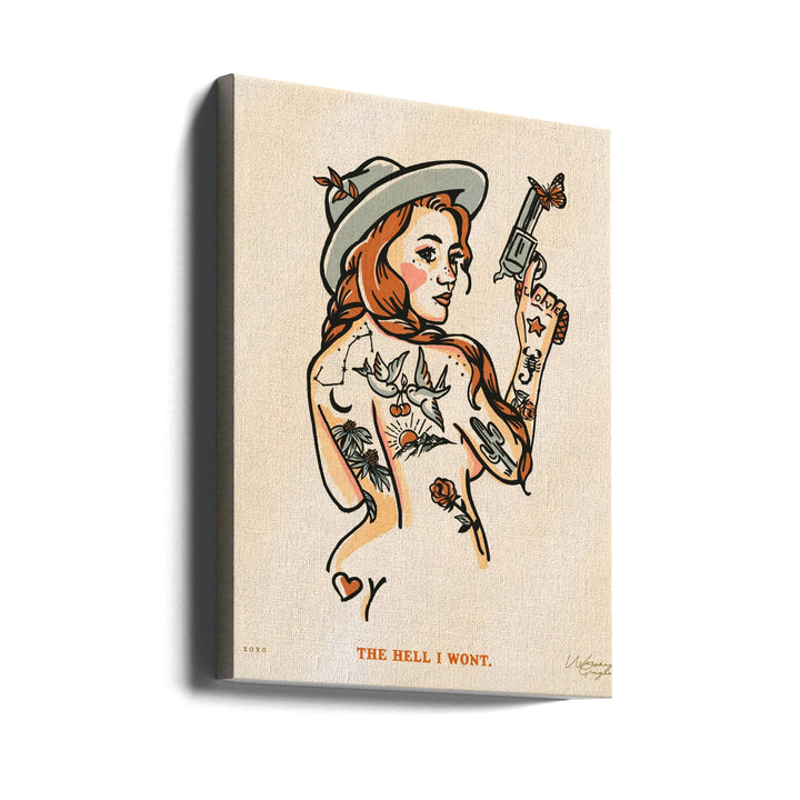 The Hell I Wont Print 16x20 - Stretched Canvas, Poster or Fine Art Print I Heart Wall Art