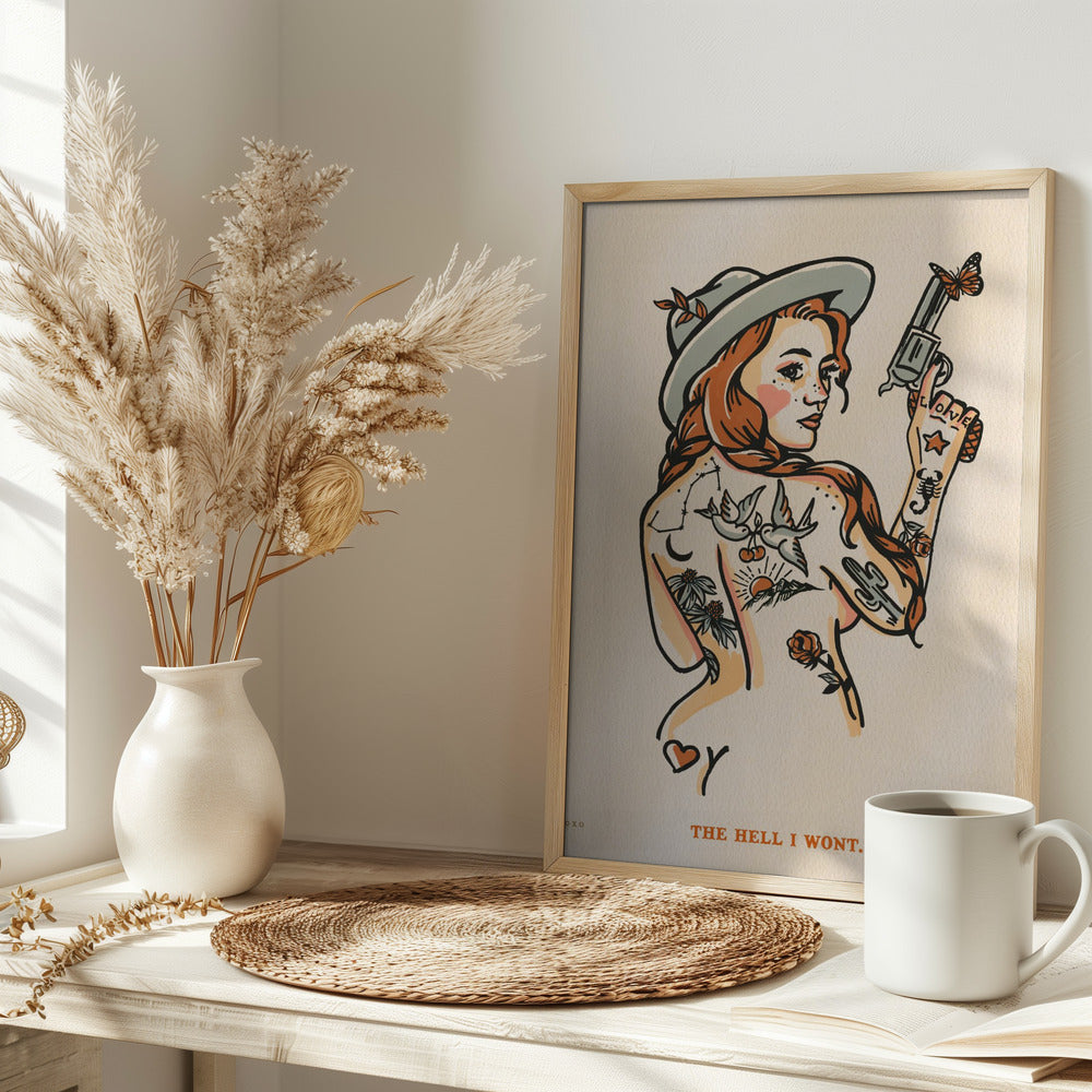 The Hell I Wont Print 16x20 - Stretched Canvas, Poster or Fine Art Print I Heart Wall Art