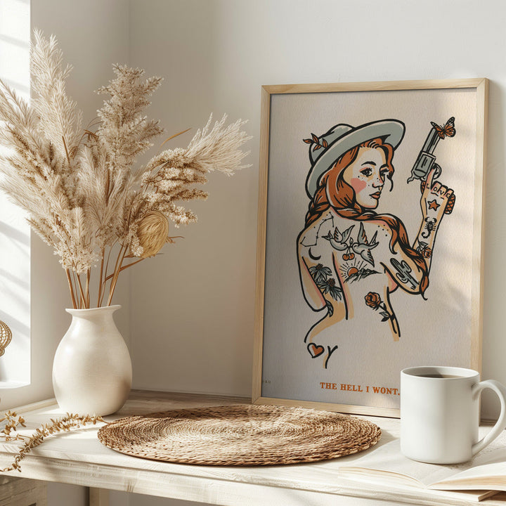 The Hell I Wont Print 16x20 - Stretched Canvas, Poster or Fine Art Print I Heart Wall Art
