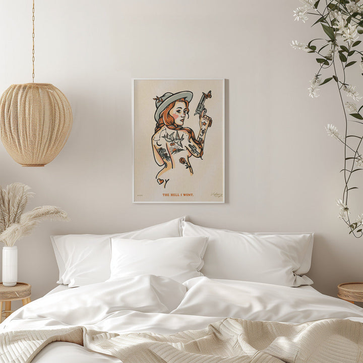 The Hell I Wont Print 16x20 - Stretched Canvas, Poster or Fine Art Print I Heart Wall Art