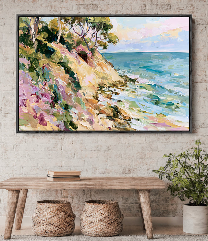 The Hidden Beach I by IHeartStudio - Australian Contemporary Coastal Landscape Canvas Print