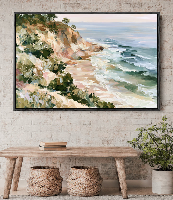 The Hidden Beach II by IHeartStudio - Australian Contemporary Coastal Landscape Canvas Print