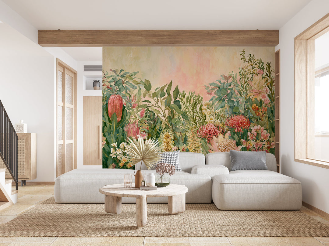 The Hidden Garden- Floral Peel and Stick Premium Wallpaper Mural