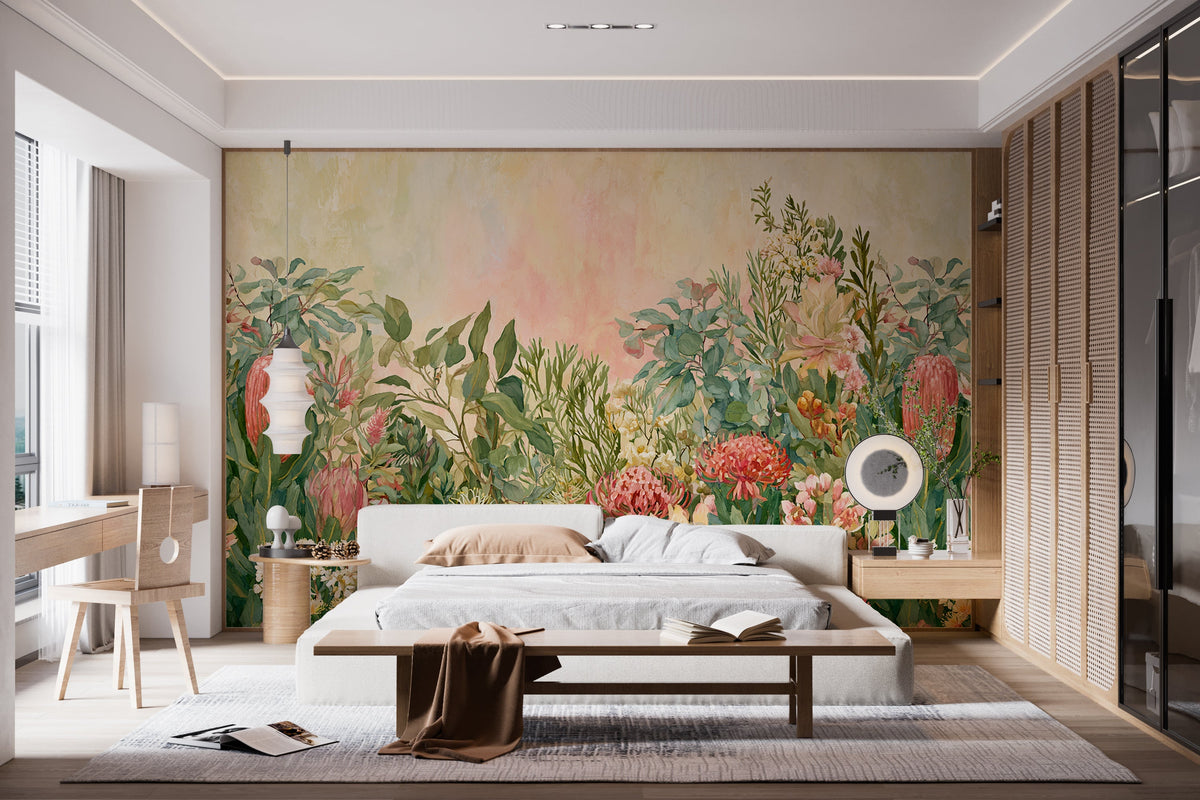 The Hidden Garden- Floral Peel and Stick Premium Wallpaper Mural