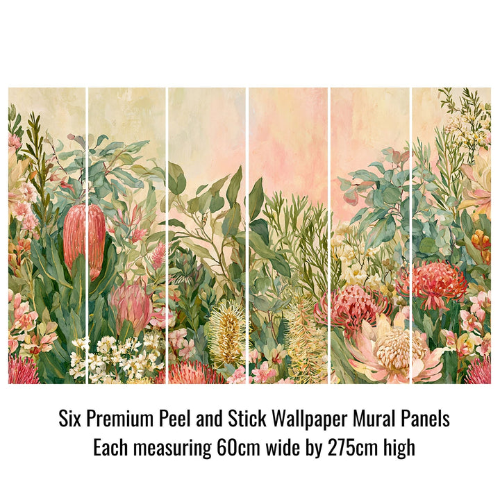 The Hidden Garden- Floral Peel and Stick Premium Wallpaper Mural