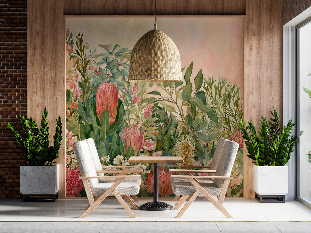 The Hidden Garden- Floral Peel and Stick Premium Wallpaper Mural