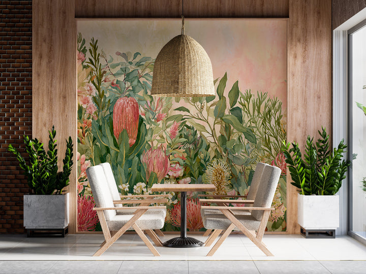 The Hidden Garden- Floral Peel and Stick Premium Wallpaper Mural