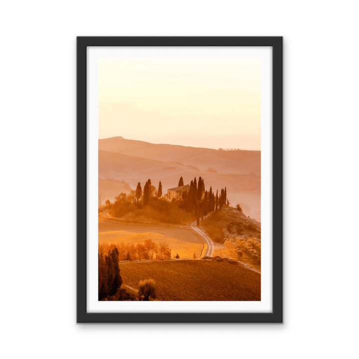 The Hills of Tuscany - Sunset Photographic Print, Stretched Canvas or Wall Art Print - I Heart Wall Art - Poster Print, Canvas Print or Framed Art Print