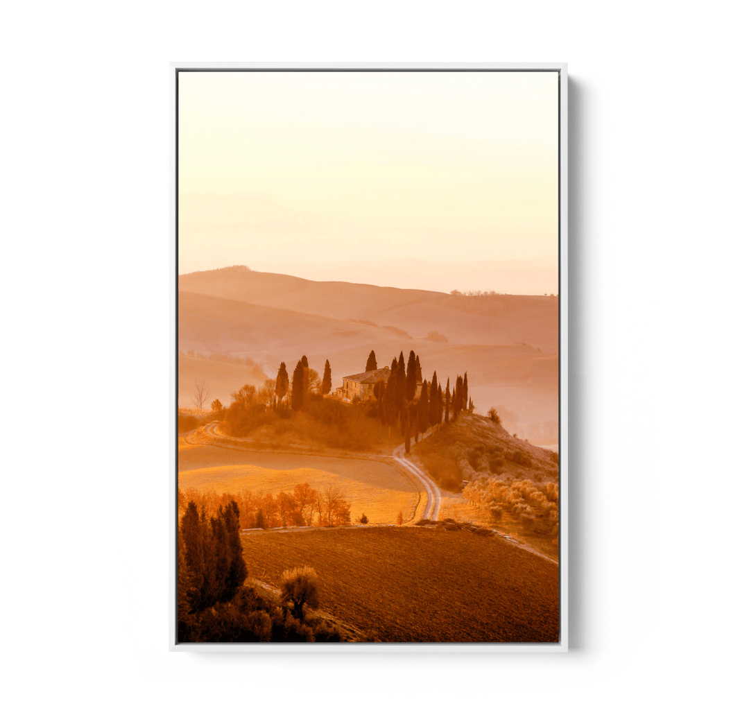 The Hills of Tuscany - Sunset Photographic Print, Stretched Canvas or Wall Art Print - I Heart Wall Art - Poster Print, Canvas Print or Framed Art Print