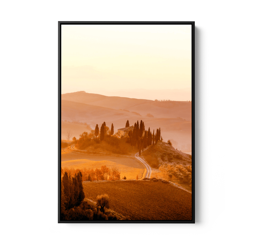 The Hills of Tuscany - Sunset Photographic Print, Stretched Canvas or Wall Art Print - I Heart Wall Art - Poster Print, Canvas Print or Framed Art Print