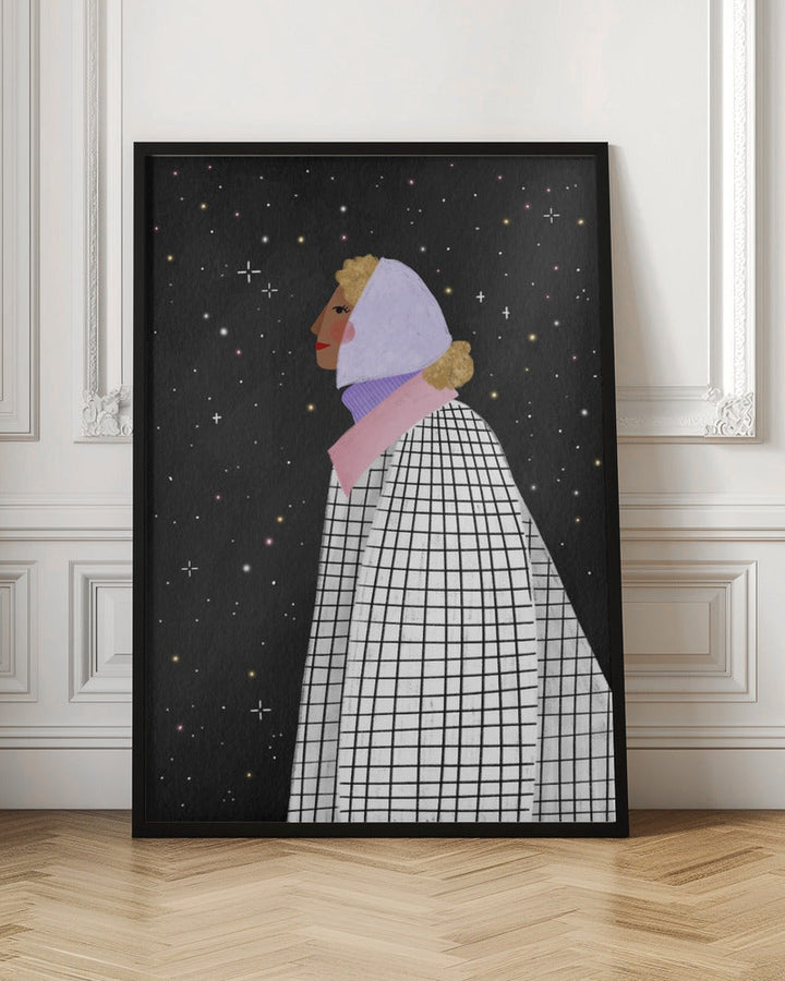 The Lady with the stars - Stretched Canvas, Poster or Fine Art Print I Heart Wall Art