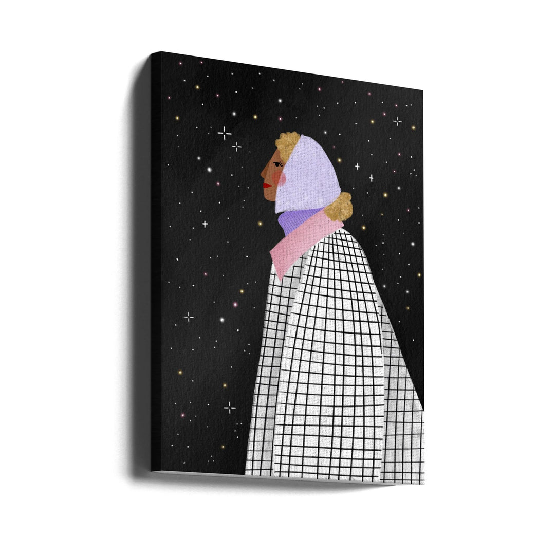 The Lady with the stars - Stretched Canvas, Poster or Fine Art Print I Heart Wall Art