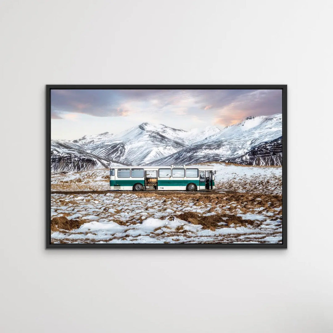 The Last Stop by Paco Herrero - Photographic Print of Bus In Iceland Landscape - I Heart Wall Art