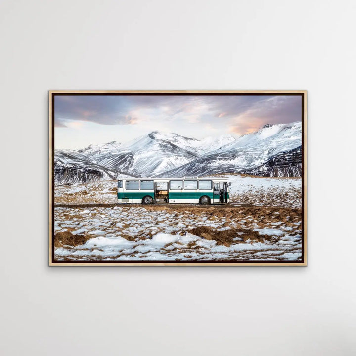 The Last Stop by Paco Herrero - Photographic Print of Bus In Iceland Landscape - I Heart Wall Art