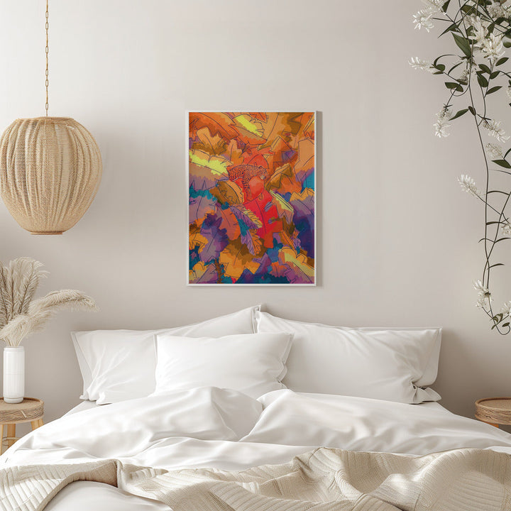 The Lazy Jungle Cat - Stretched Canvas, Poster or Fine Art Print I Heart Wall Art
