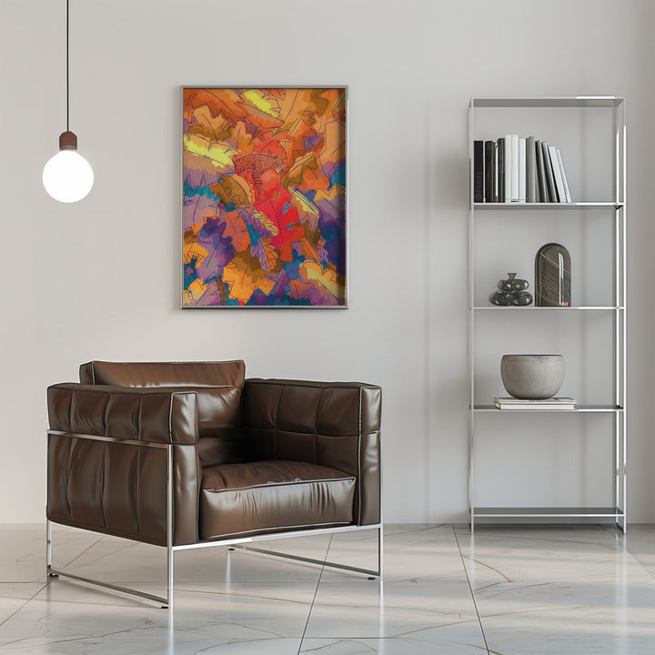 The Lazy Jungle Cat - Stretched Canvas, Poster or Fine Art Print I Heart Wall Art
