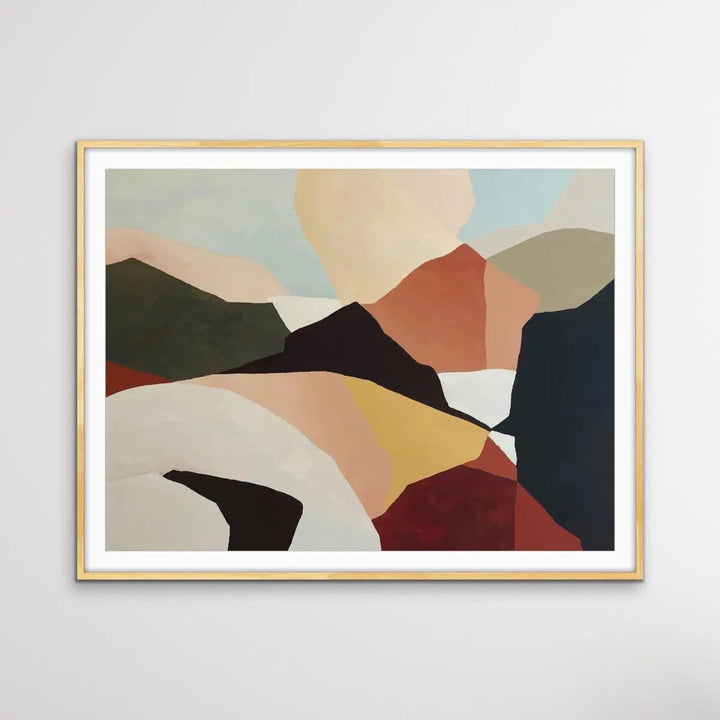 The Mountains Beyond - Contemporary Boho Style Mountain Landscape Artwork - I Heart Wall Art