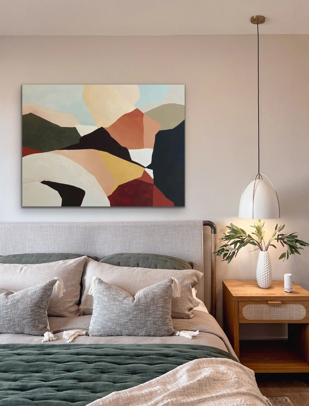 The Mountains Beyond - Contemporary Boho Style Mountain Landscape Artwork - I Heart Wall Art