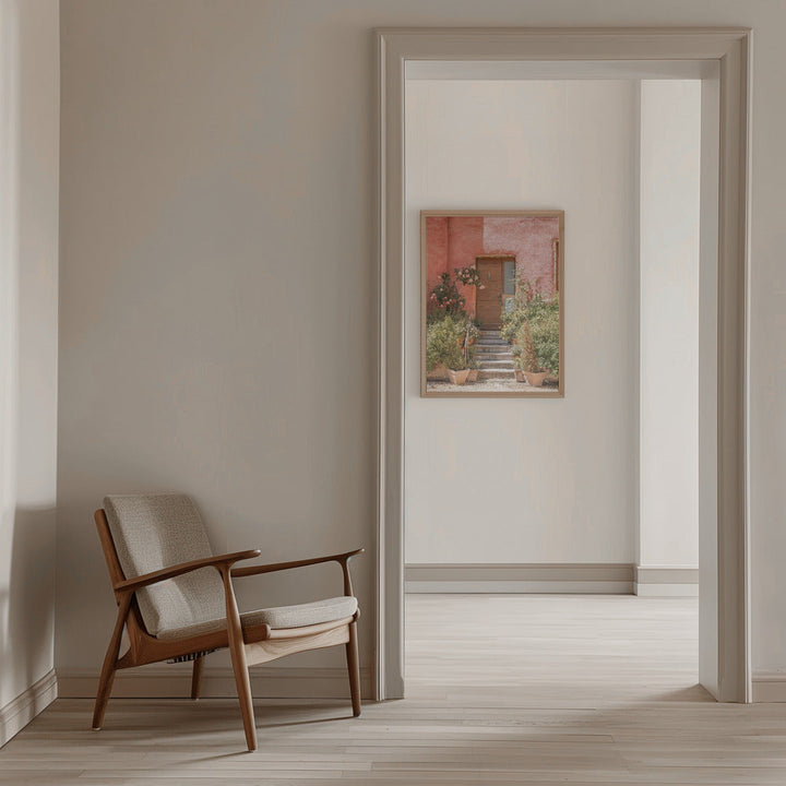 The Pink House - Stretched Canvas, Poster or Fine Art Print I Heart Wall Art