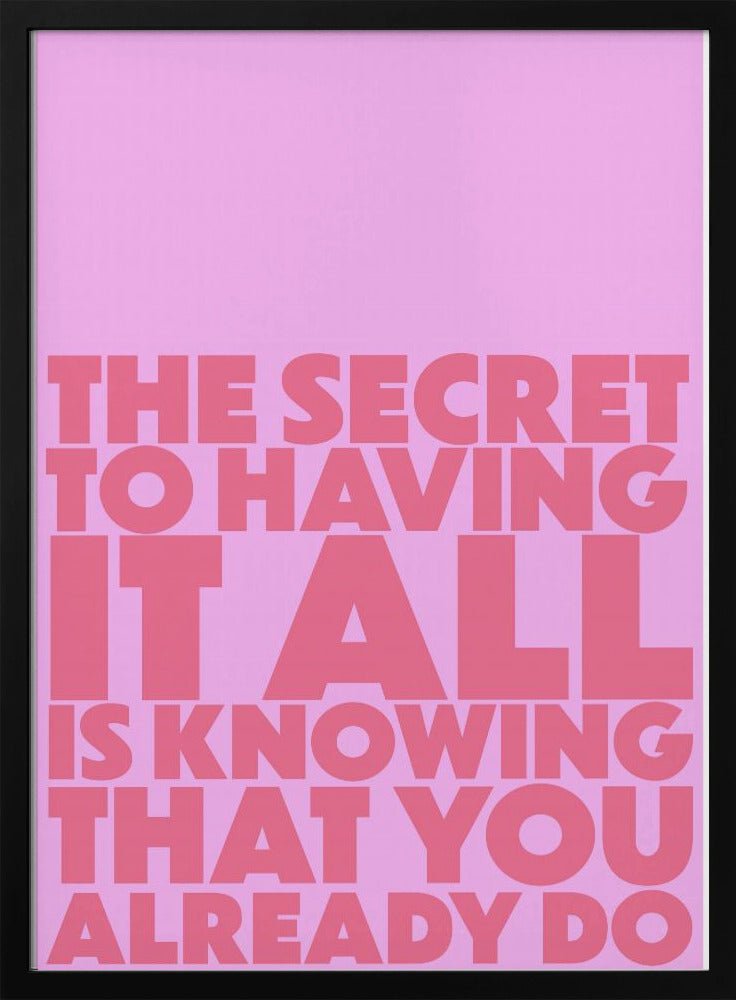 the secret - Stretched Canvas, Poster or Fine Art Print - I Heart Wall Art - Poster Print, Canvas Print or Framed Art Print