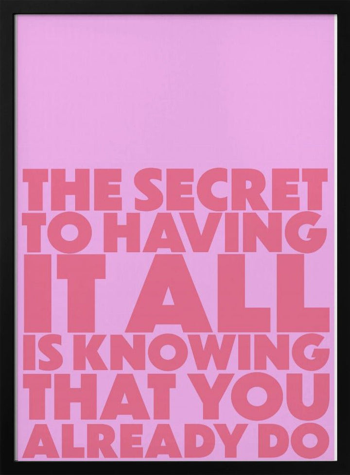 the secret - Stretched Canvas, Poster or Fine Art Print - I Heart Wall Art - Poster Print, Canvas Print or Framed Art Print