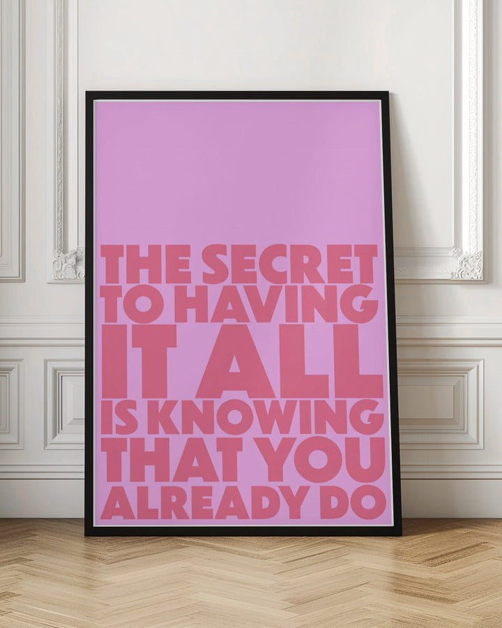 the secret - Stretched Canvas, Poster or Fine Art Print - I Heart Wall Art - Poster Print, Canvas Print or Framed Art Print