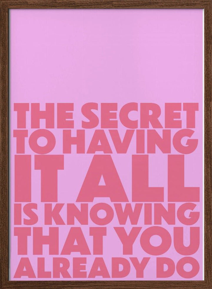 the secret - Stretched Canvas, Poster or Fine Art Print - I Heart Wall Art - Poster Print, Canvas Print or Framed Art Print